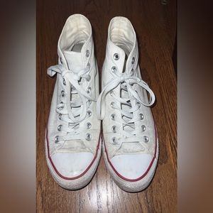 White high-top Converse